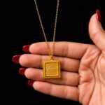 Khaleek Fakerni Engraved Square Pendant Necklace