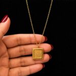 Tamally Maak Engraved Square Pendant Necklace