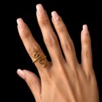Textured Gold Snake Ring