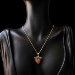 Crystal Strawberry Pendant Necklace
