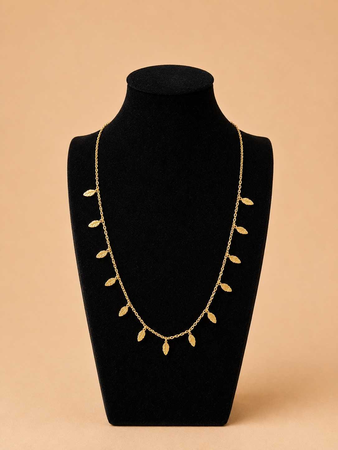 IMG_6411 Leaf Fringe Chain Necklace - Image 1