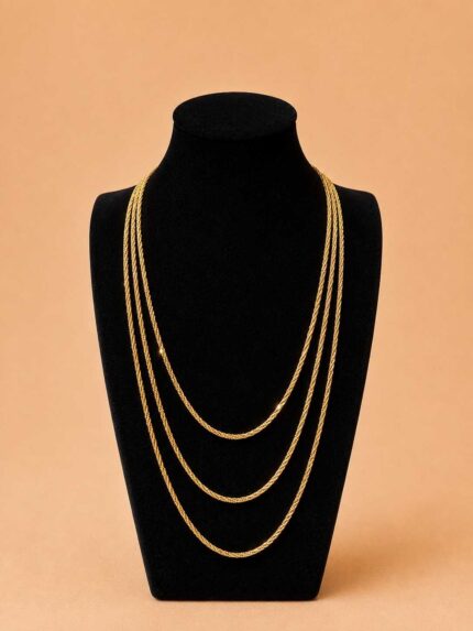 Triple Layer Rope Chain Necklace