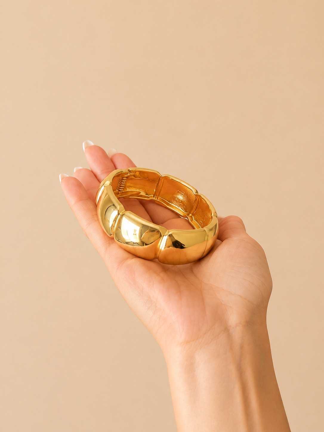 IMG_6678 Bamboo Segment Hinged Bangle - Image 1