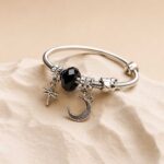 Pandora-Style Dragonfly & Moon Charm Bangle
