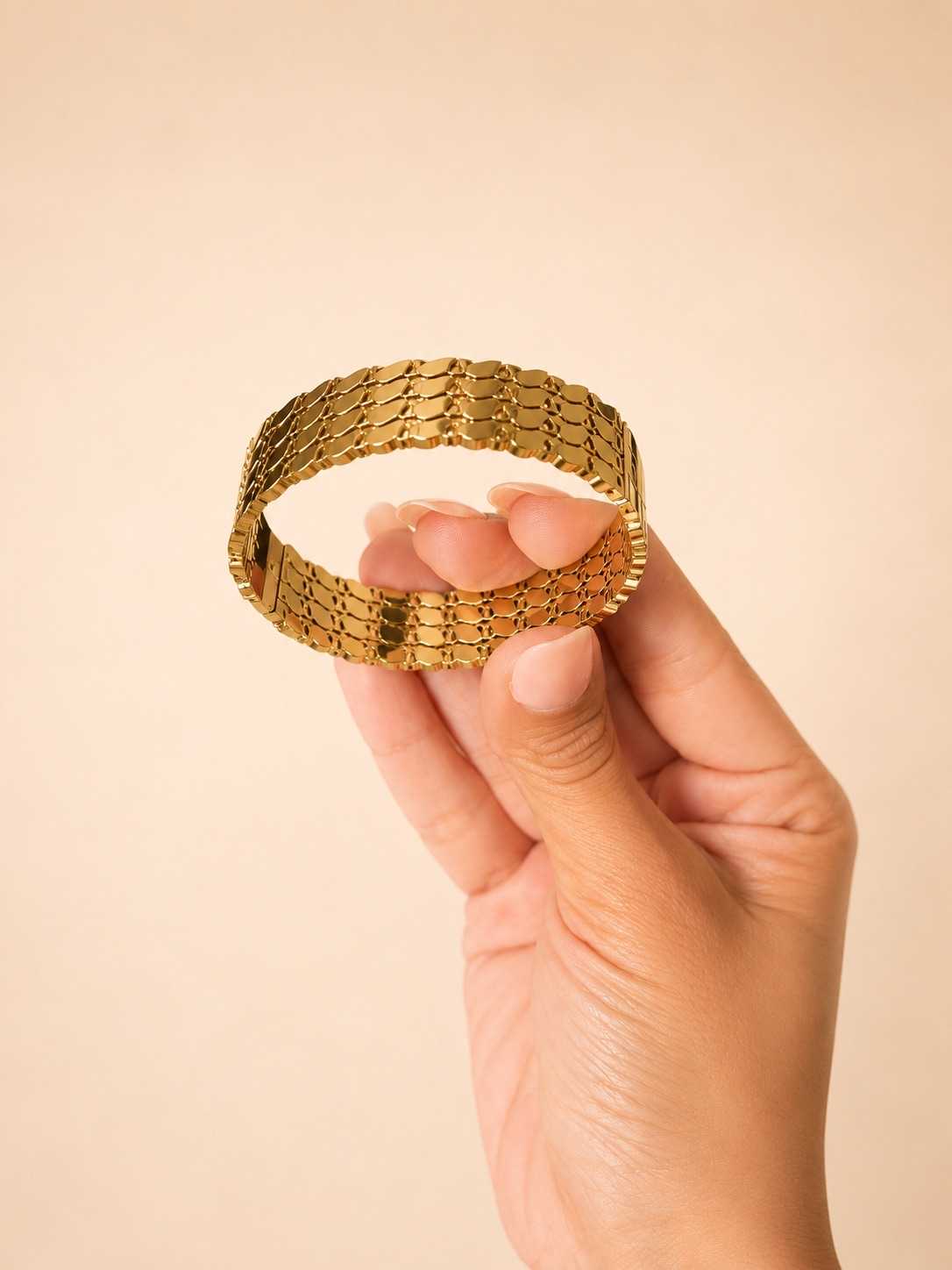 IMG_6692 Woven Fishnet Chain Bracelet - Image 1
