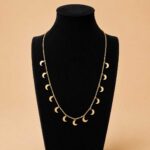 Crescent Moon Fringe Chain Necklace
