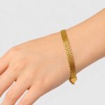 Woven Mesh Panther Chain Bracelet