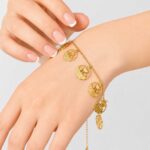 Palm Tree Coin Charm Bracelet