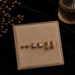 3-Pair Stud & Hoop Earring Set
