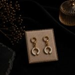 Crystal Ring & Enamel Ring Drop Earrings
