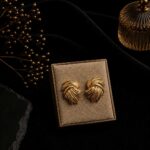 Textured Knot Swirl Stud Earrings