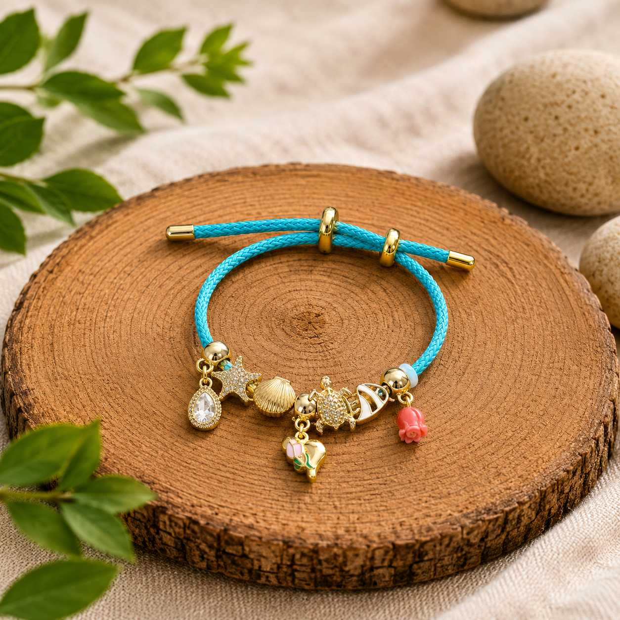 IMG_7083 Men's Picture Jasper Beaded Macrame Bracelet - Image 1
